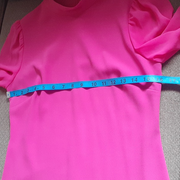 Riley & Rae Pink A-line Mock Neck Dress - Picture 7 of 9